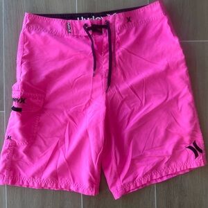 Hurley Board Shorts Men's Pink Swim Surf Skate Medium